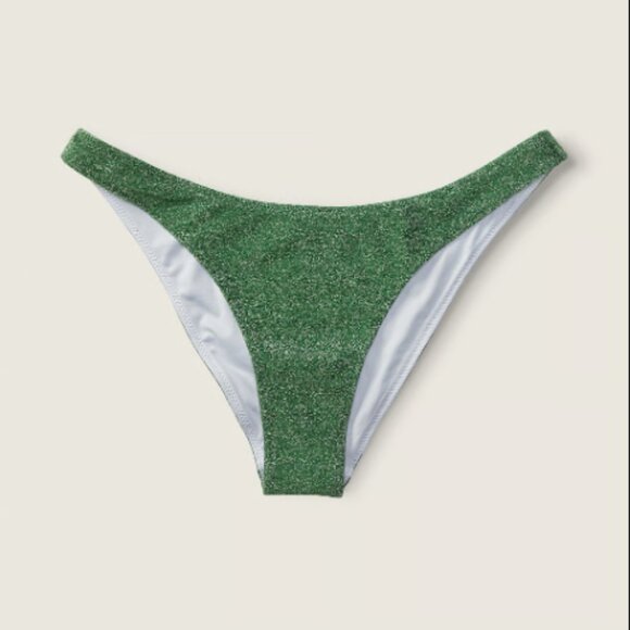 2 NWOT VS PINK SHIMMER BRAZILIAN BIKINI BOTTOMS - Picture 3 of 11